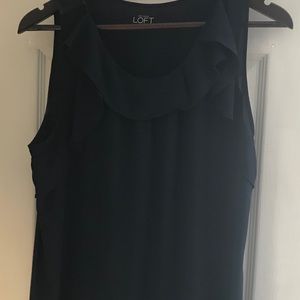 Navy tank top blouse, size L
